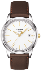 Tissot T Classic Dream White Dial Brown Leather Strap Watch for Men - T033.410.26.011.01
