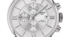 Tissot Chemin des Tourelles Automatic Chronograph White Dial Silver Steel Strap Watch for Men - T099.427.11.038.00