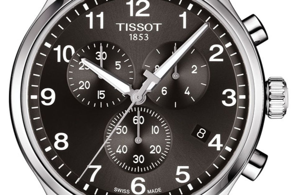 Tissot Chrono XL Classic Black Dial Black Leather Strap Watch For Men - T116.617.16.057.00