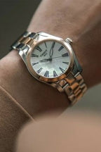 Tissot T Wave Quartz Mother of Pearl Dial Two Tone Steel Strap Watch for Women - T112.210.22.113.00