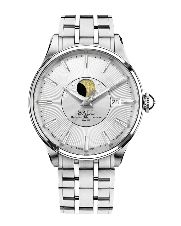 Ball Trainmaster - Moon Phase NM3082D-SJ-SL