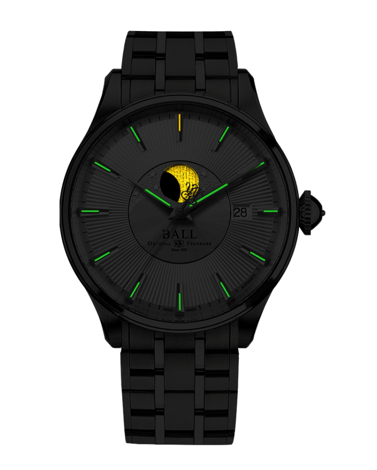 Ball Trainmaster - Moon Phase NM3082D-SJ-SL