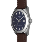 Tissot Gentlemen Powermatic 80 Silicium Blue Dial Brown Leather Strap Watch For Men - T127.407.16.041.00