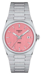 Tissot PRX Quartz Pink Dial Silver Steel Strap Watch for Women - T137.210.11.331.00