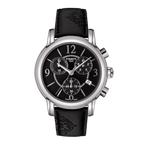 Tissot Dressport Chronograph Black Dial Black Leather Strap Watch for Women - T050.217.17.057.00