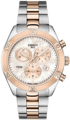 Tissot PR 100 Sport Chic Chronograph Mother of Pearl Dial Two Tone Steel Strap Watch for Women - T101.917.22.151.00