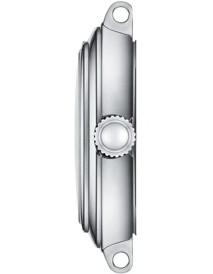 Tissot Bellissima Small Lady Silver Dial Black Leather Strap Watch For Women - T126.010.16.013.00