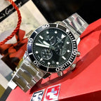 Tissot Seastar 1000 Chronograph Black Dial Silver Steel Strap Watch For Men - T120.417.11.051.00
