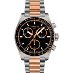 Tissot PR516 Chronograph Black Dial Two Tone Steel Strap Watch for Men - T149.417.22.051.01