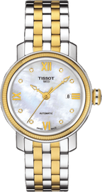 Tissot T Classic Bridgeport Automatic Mother of Pearl Dial Two Tone Steel Strap Watch for Women - T097.410.22.116.00