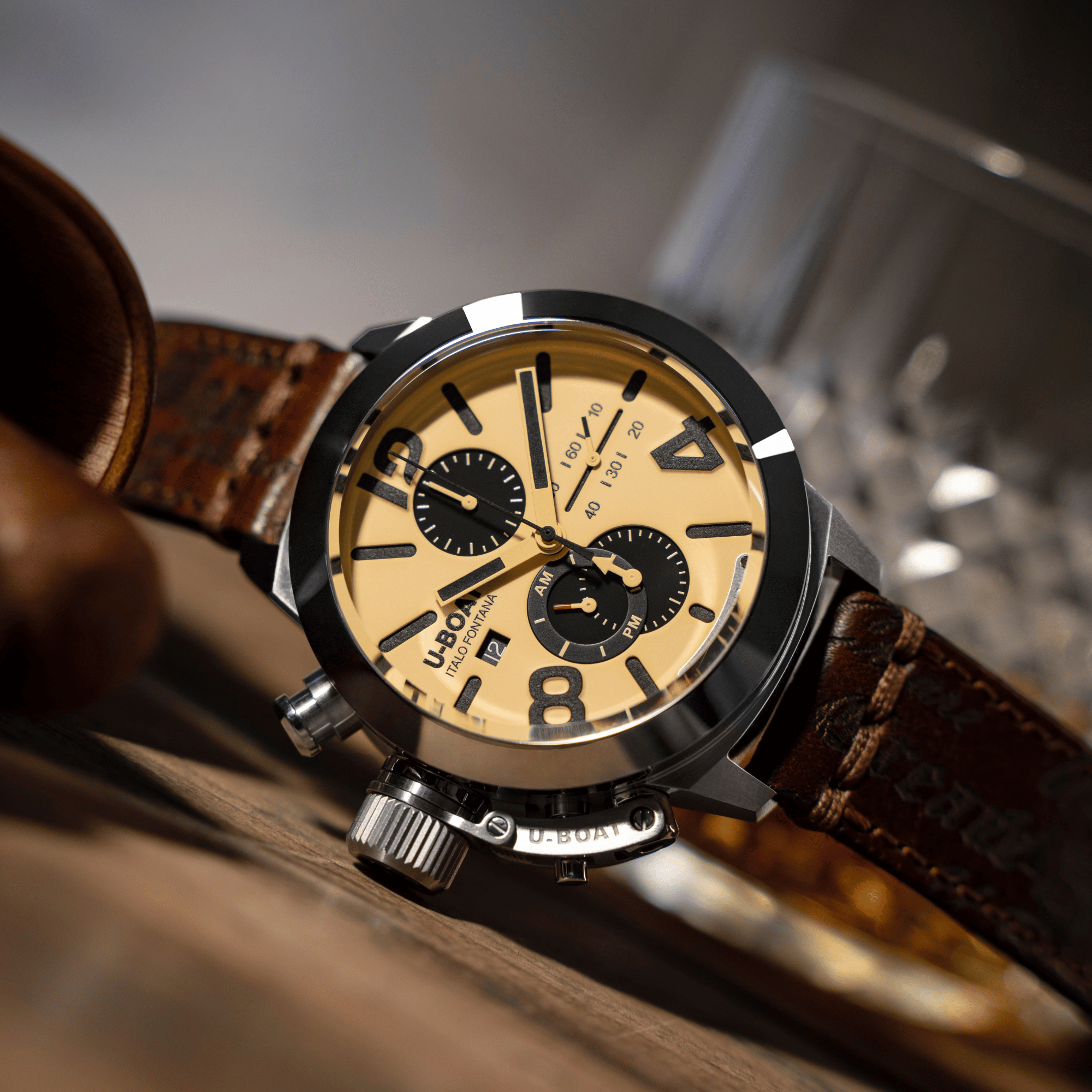 U-Boat Men's Watch Classico Tungsteno CAS2 Chronograph Beige