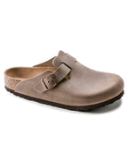 Boston Tabacco Brown Oiled Leather Clogs