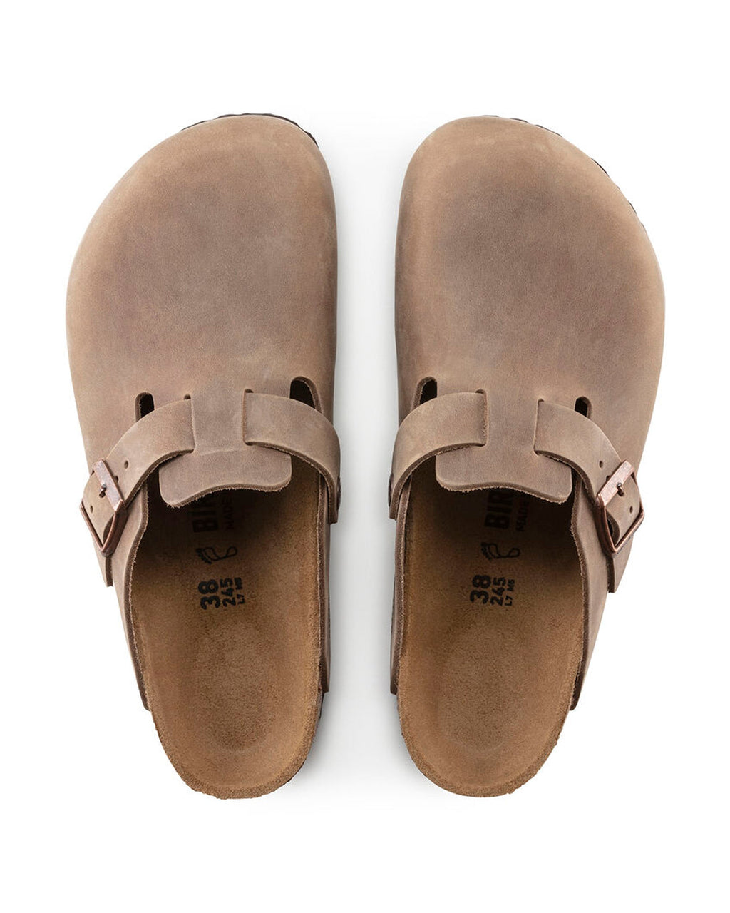 Boston Tabacco Brown Oiled Leather Clogs