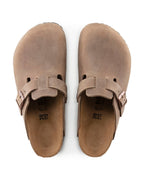 Boston Tabacco Brown Oiled Leather Clogs