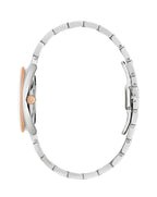 Bulova Ladies Diamond Accent Two-Tone Classic Watch Model 98P219 with Textured Mother-of-Pearl Dial
