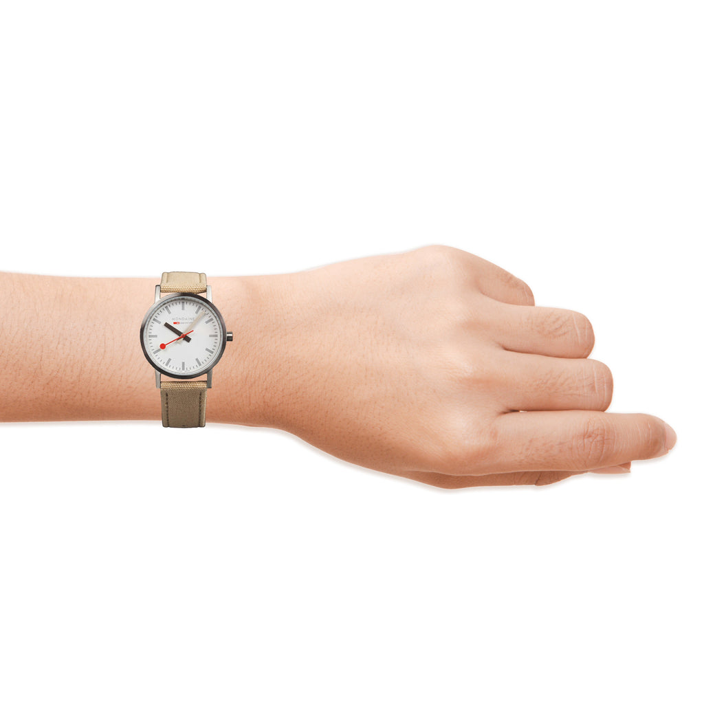 Mondaine Ladies Watch Classic White Beige