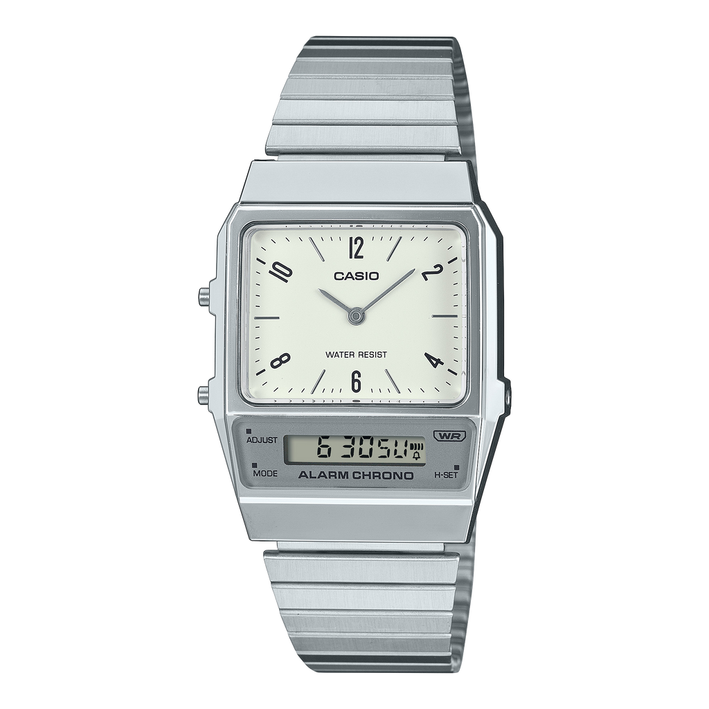 Casio Vintage Retro Duo Cream Dial Men's Watch AQ800E-7A2
