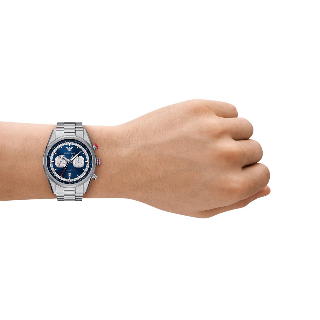 Emporio Armani Chronograph Blue Dial 42mm Men's Watch AR11676