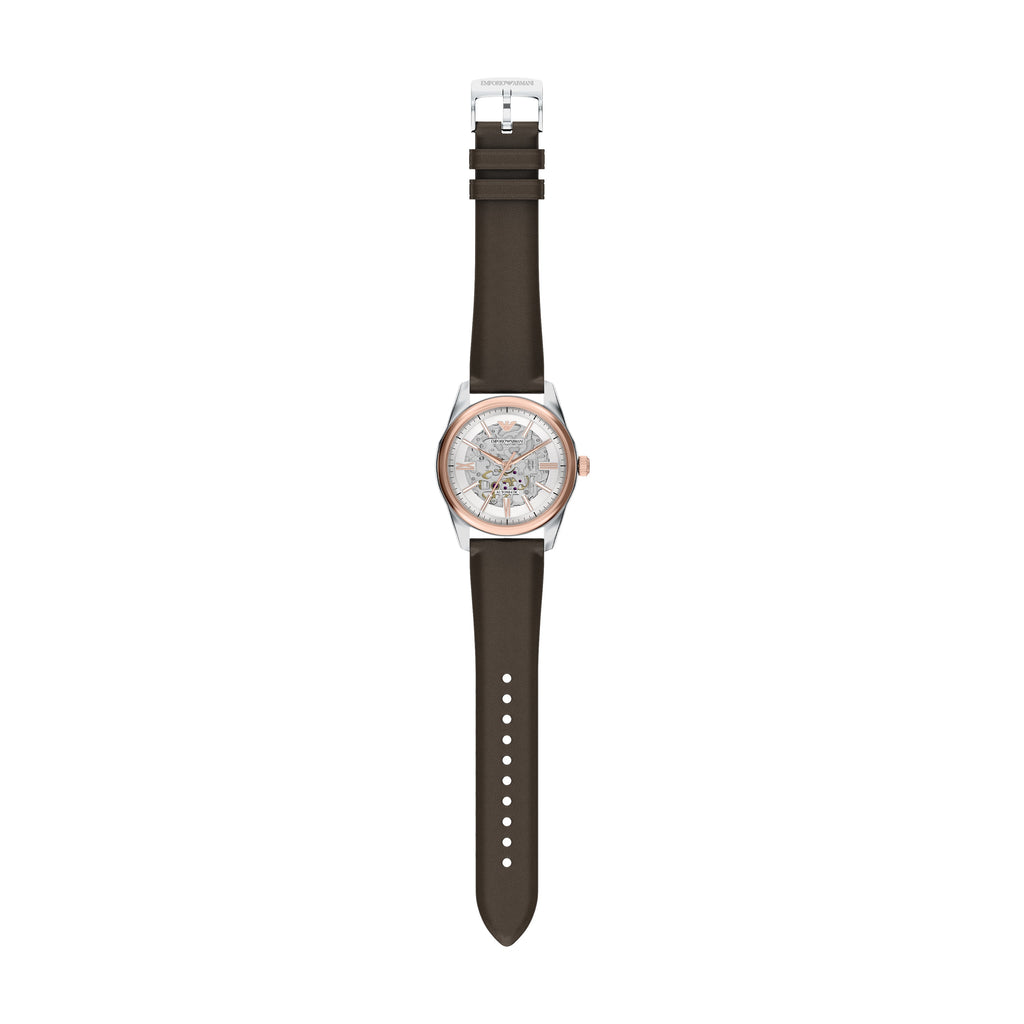 Emporio Armani Antonio 43mm Brown Leather Strap Men's Watch AR60094