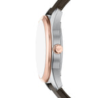 Emporio Armani Antonio 43mm Brown Leather Strap Men's Watch AR60094
