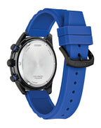 Citizen Eco-Drive Black Dial Blue Rubber Watch AT2586-05E