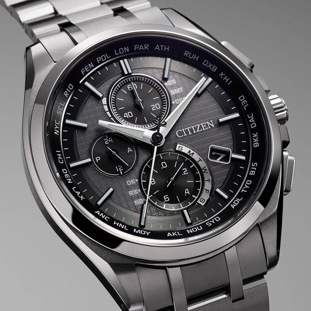 Citizen Attesa Radio Controlled Eco-Drive Titanium Watch AT8040-57E