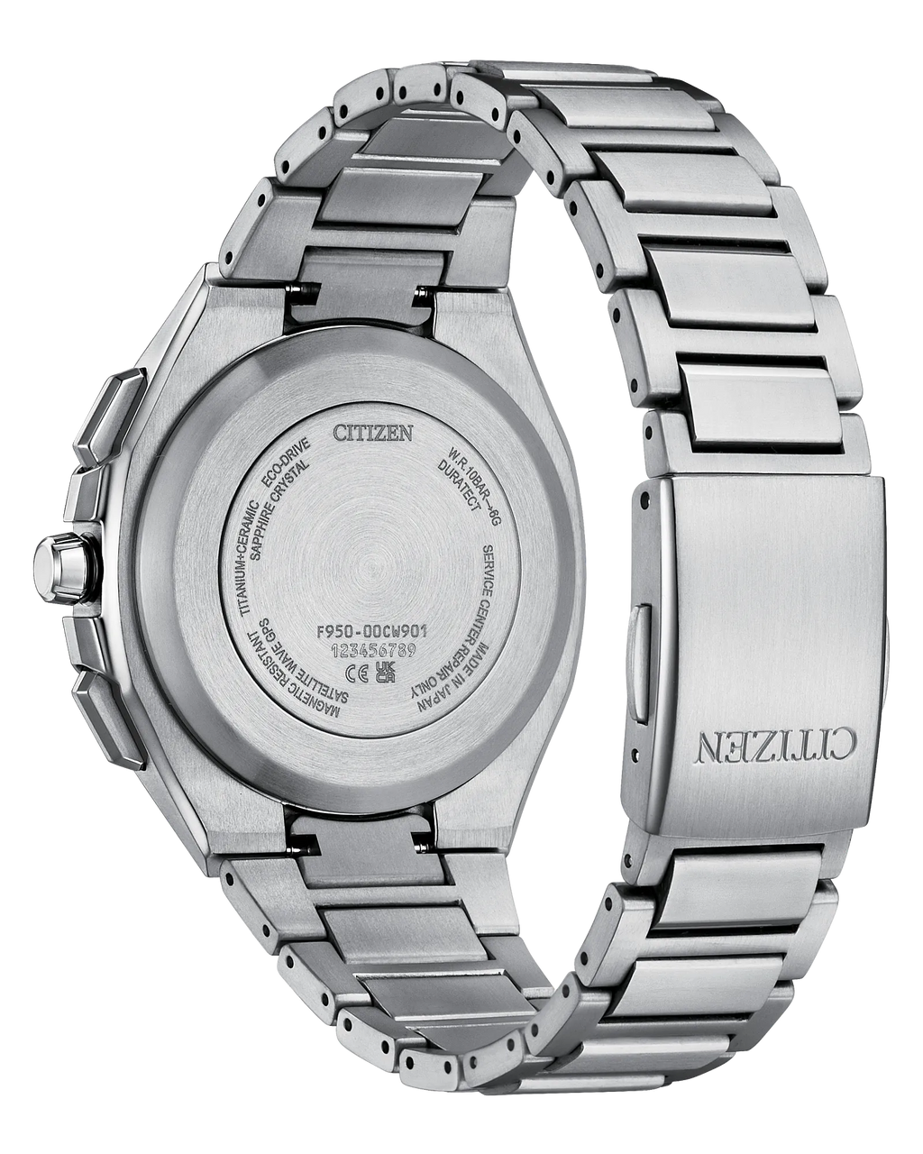 Citizen Attesa Satellite Wave Eco-Drive Black Dial Titanium Watch CC4104-53E