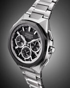 Citizen Attesa Satellite Wave Eco-Drive Black Dial Titanium Watch CC4104-53E