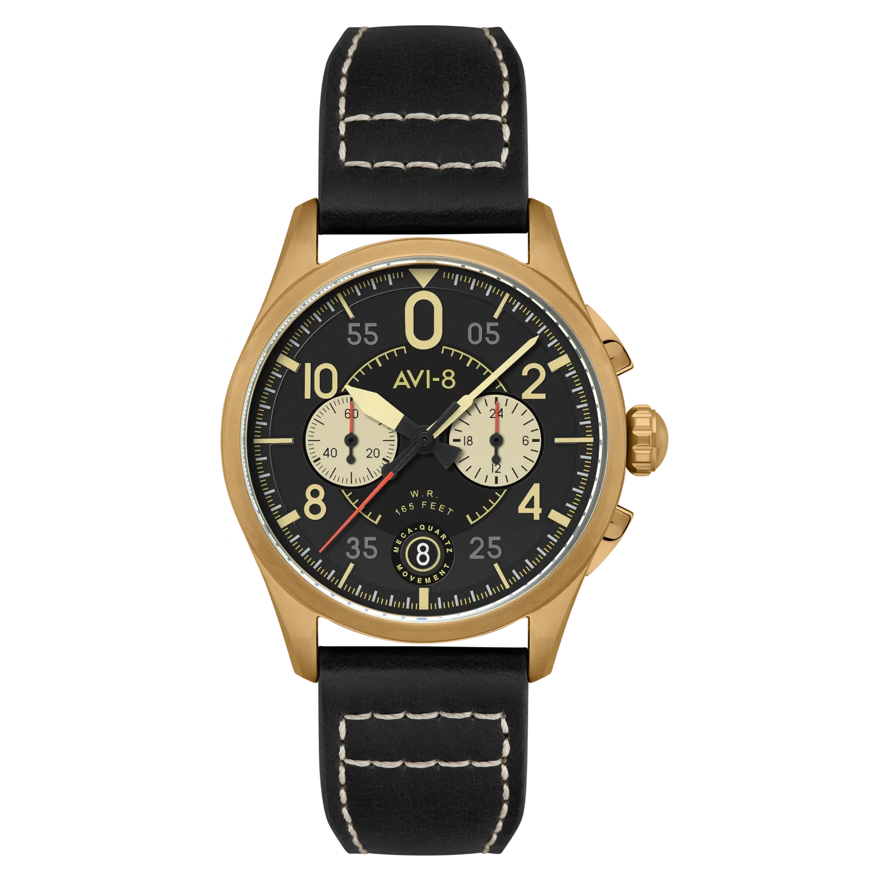AVI-8 Spitfire Lock Men's Black Bronze Chronograph Watch