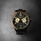 AVI-8 Spitfire Lock Men's Black Bronze Chronograph Watch