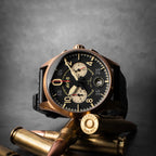AVI-8 Spitfire Lock Men's Black Bronze Chronograph Watch