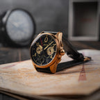 AVI-8 Spitfire Lock Men's Black Bronze Chronograph Watch