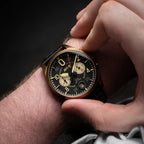 AVI-8 Spitfire Lock Men's Black Bronze Chronograph Watch
