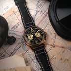 AVI-8 Spitfire Lock Men's Black Bronze Chronograph Watch