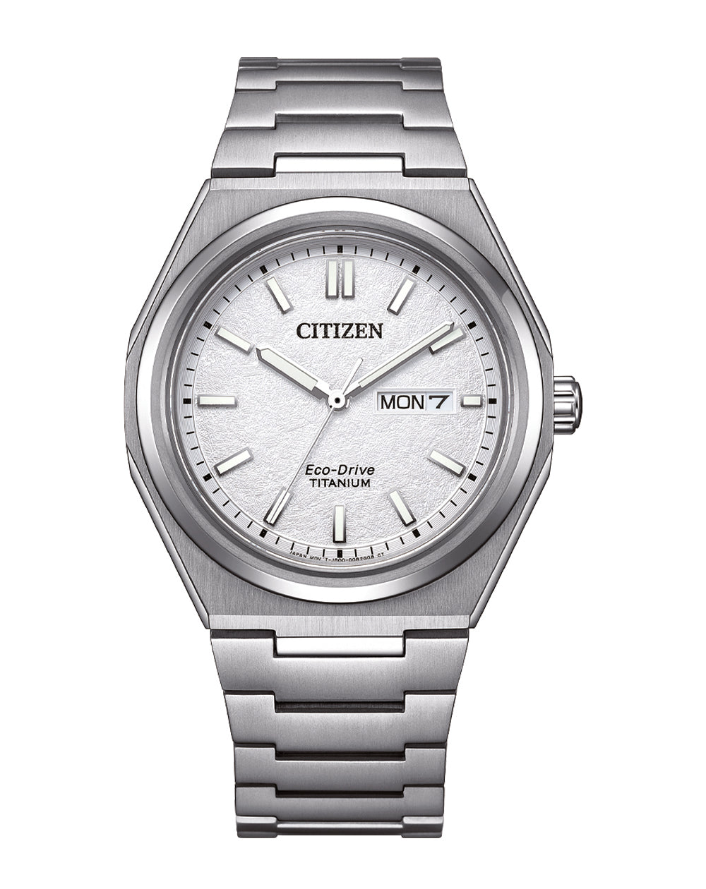 Citizen Eco-Drive Zenshin Three-hand White Dial Titanium Watch AW0130-85A