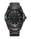 Citizen Eco-Drive Black Dial Stainless Steel Watch AW1855-52E