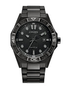 Citizen Eco-Drive Black Dial Stainless Steel Watch AW1855-52E