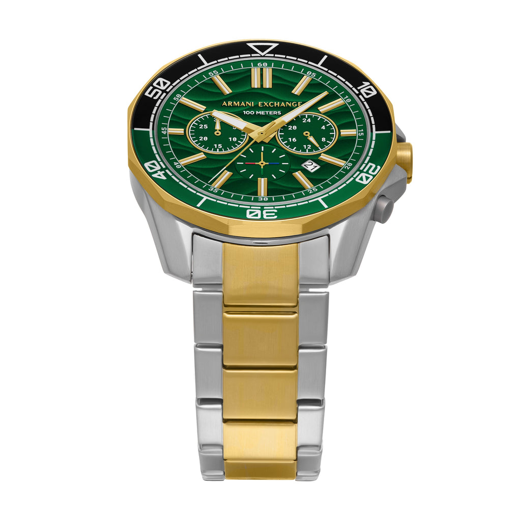 Armani Exchange Chronograph Green Dial 44mm Men's Watch AX1966