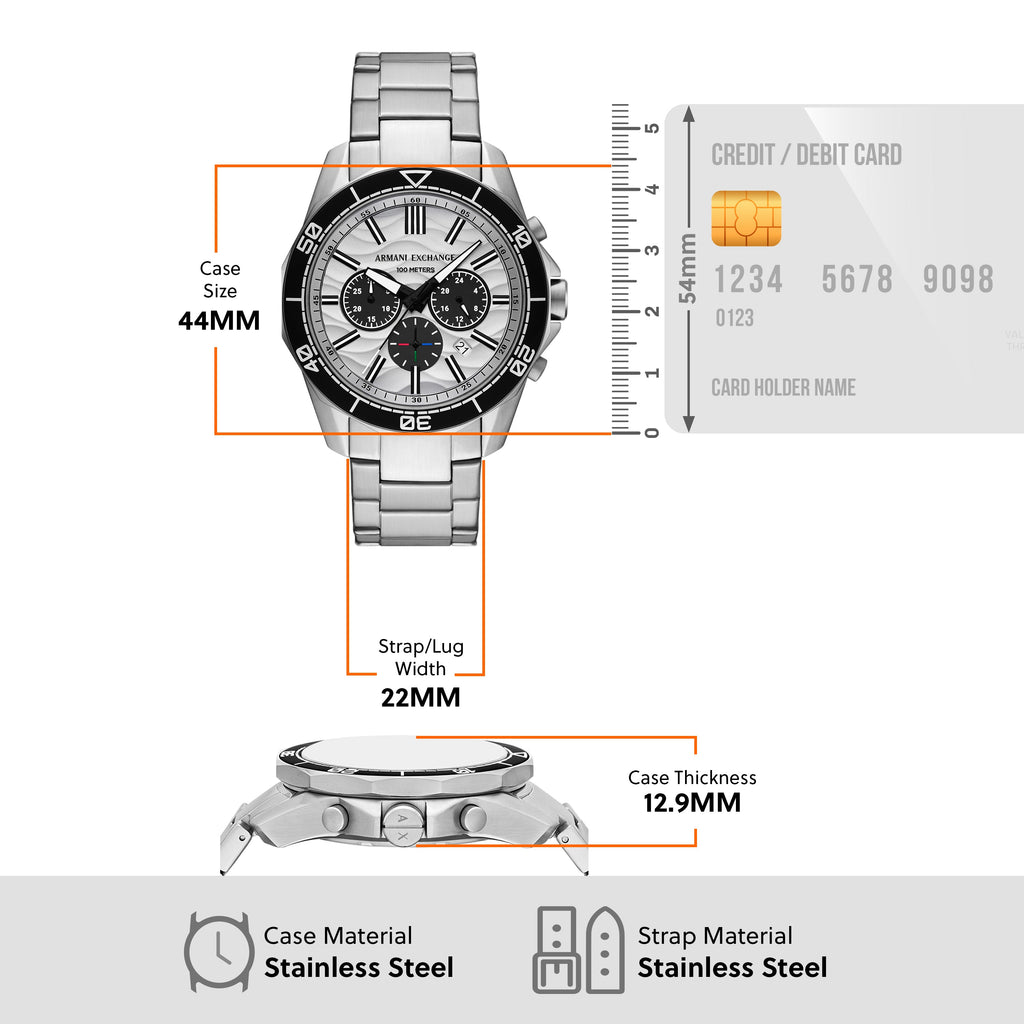 Armani Exchange Chronograph Quartz 44MM Men's Watch AX1969