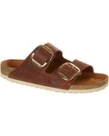 Arizona Big Buckle Cognac Oiled Leather Sandals