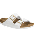 Arizona Patent White Birko-Flor Sandals