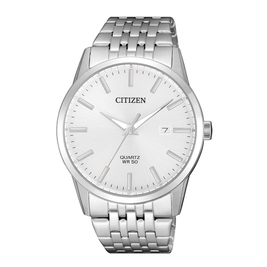 Citizen Quartz Silver-Tone White Dial BI5000-87A