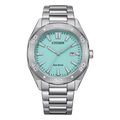 Citizen Eco-Drive Turquoise Dial Stainless Steel Watch BM7631-87M