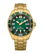 Citizen Promaster Marine Diver Green Dial Stainless Steel Watch BN0262-59W
