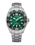 Citizen Promaster Marine Diver Green Dial Stainless Steel Watch BN0269-50W