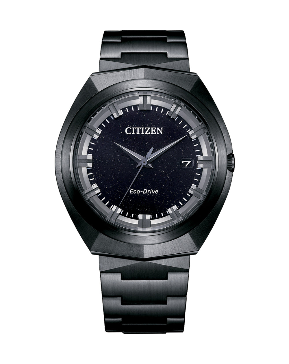 Citizen Eco-Drive Black Stainless Steel Watch Starry Sky Dial BN1015-52E