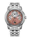 Citizen Calendrier Moonphase Pink Dial Stainless Steel Watch BU0080-52X