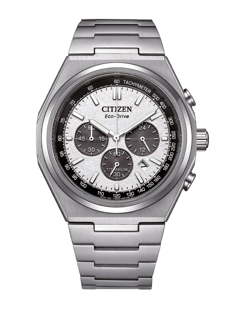 Citizen Eco-Drive Zenshin Chrono Teal Dial Titanium Watch CA4610-85A