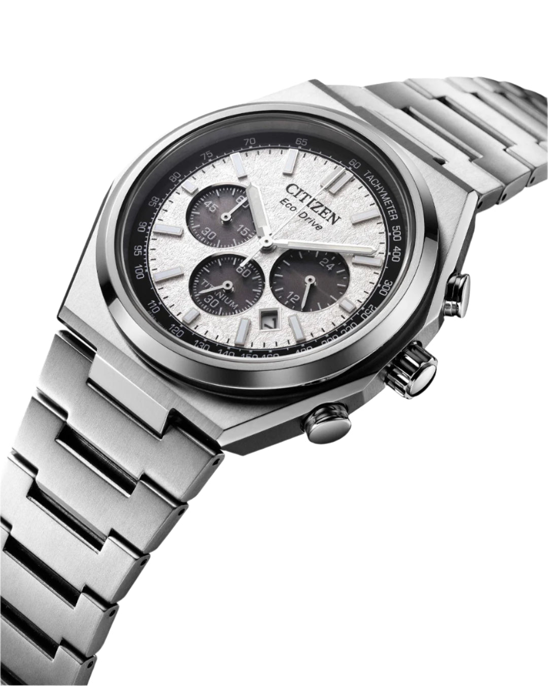 Citizen Eco-Drive Zenshin Chrono Teal Dial Titanium Watch CA4610-85A