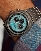 Citizen Eco-Drive Zenshin Chrono Blue Dial Titanium Watch CA4610-85M